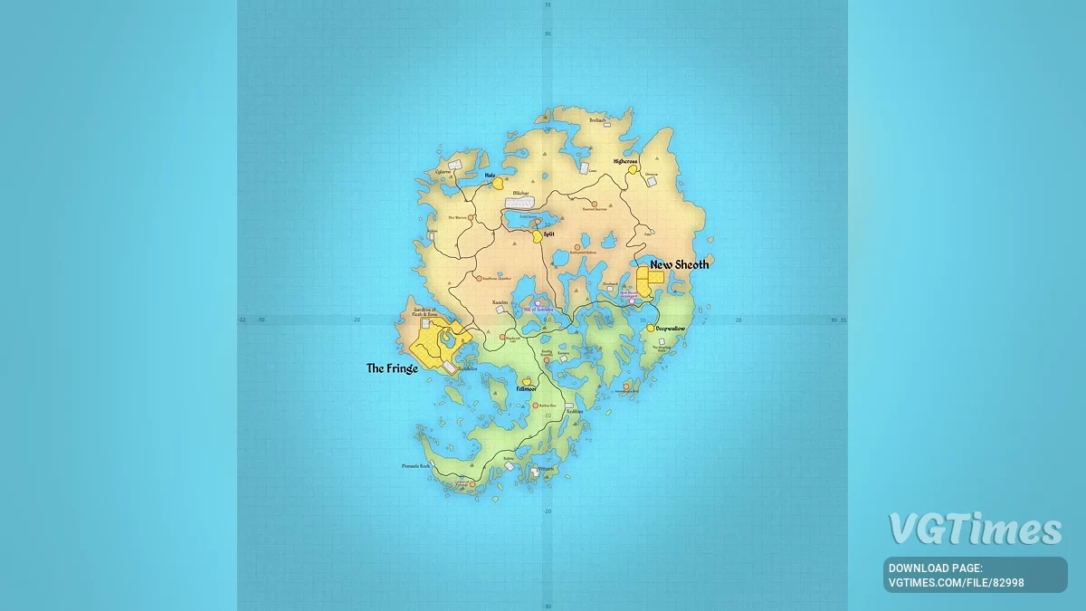 The Elder Scrolls 4: Oblivion Remastered — Карта мира с достопримечательностями