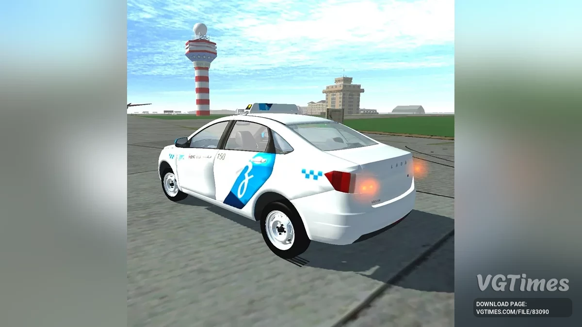 Simple Car Crash Physics Sim — Lada Vesta Yandex taxi