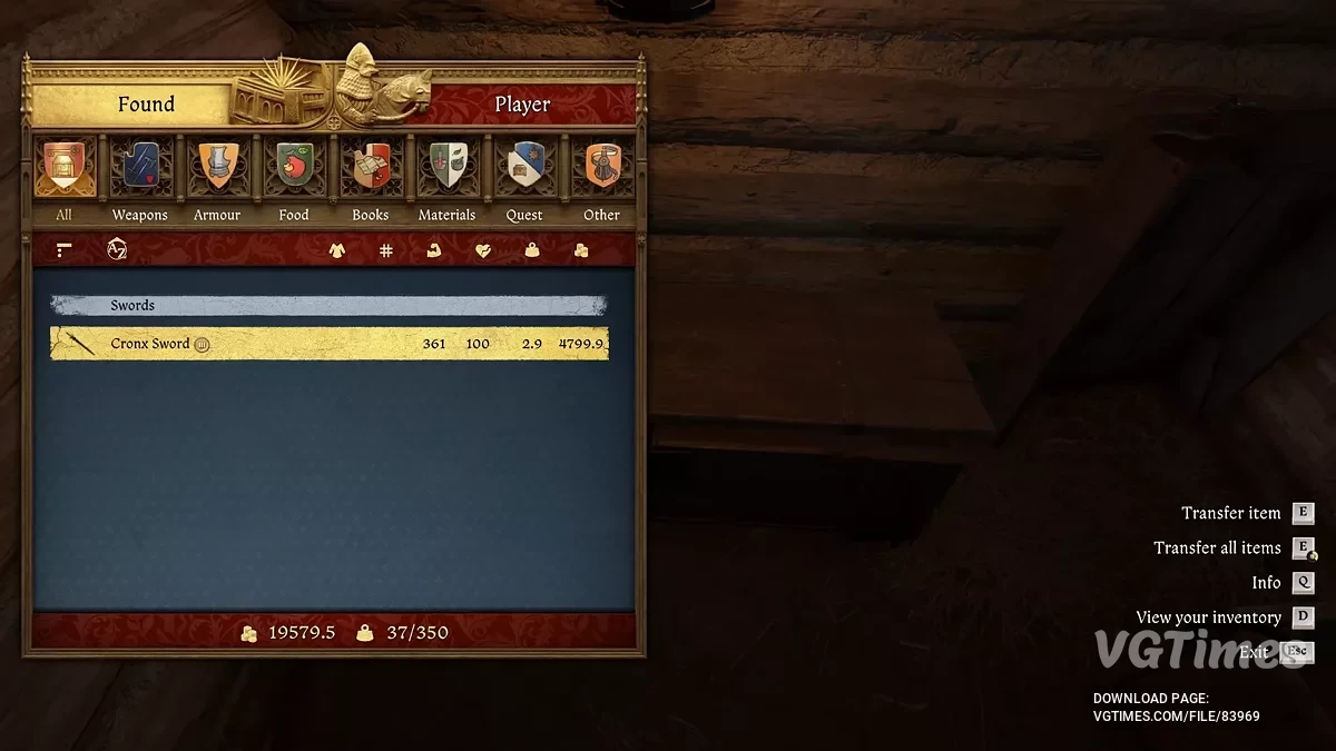 Kingdom Come: Deliverance 2 — Меч "Кронкс"