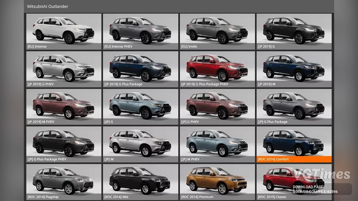 BeamNG.drive — Mitsubishi Outlander 2014-2021 v1.0 (0.35.x)