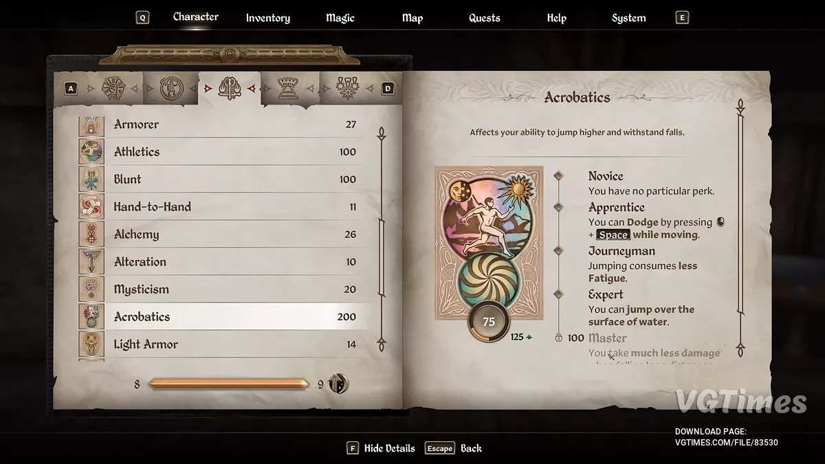 The Elder Scrolls 4: Oblivion Remastered — Неограниченные навыки и характеристики