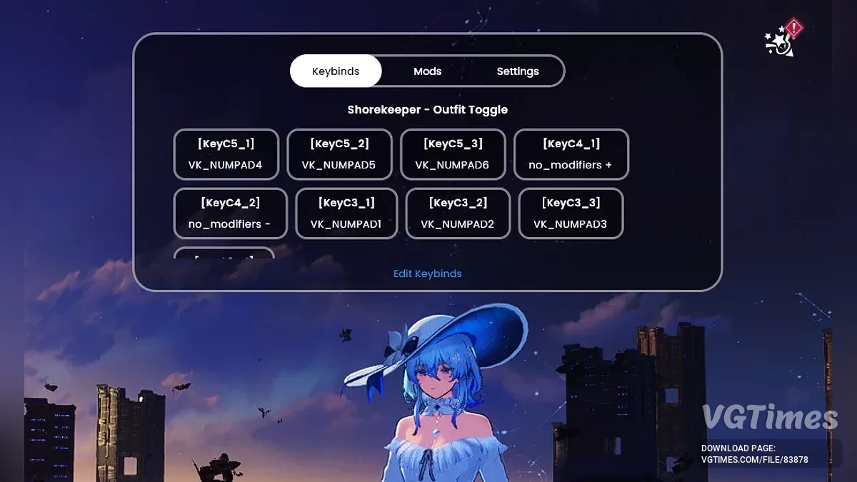 Wuthering Waves — No Reload Mod Manager (Skin Selection)