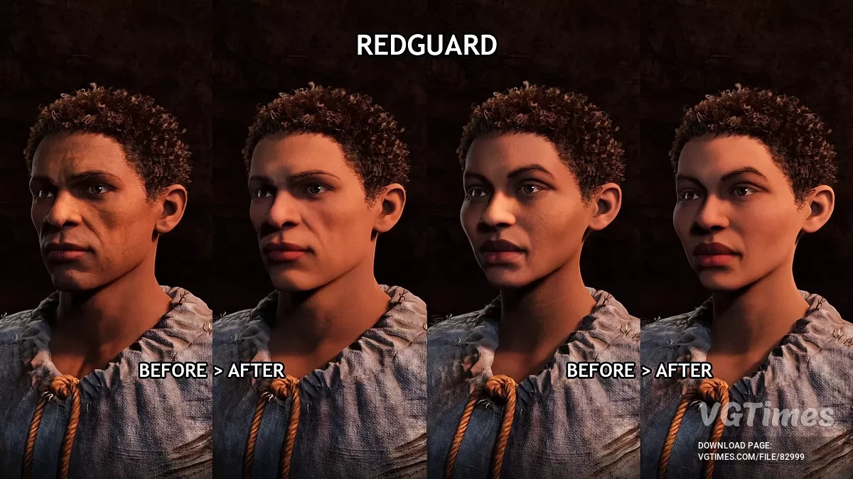 The Elder Scrolls 4: Oblivion Remastered — Новые текстуры для молодых лиц