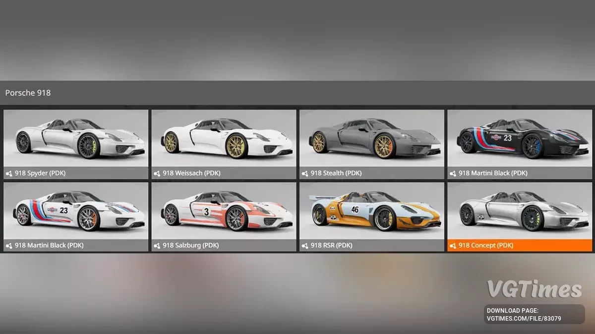 BeamNG.drive — Porsche 918 Обновлённая (0.35.x)