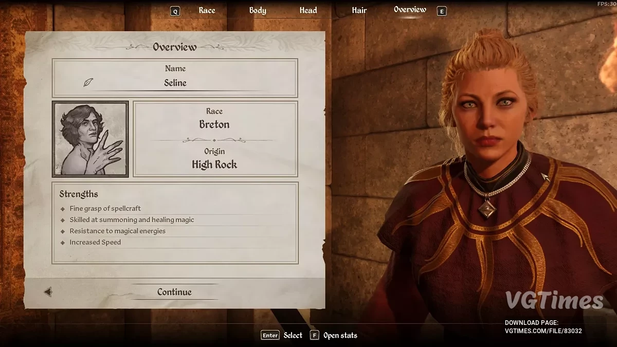 The Elder Scrolls 4: Oblivion Remastered — Селин - пресет бретонки