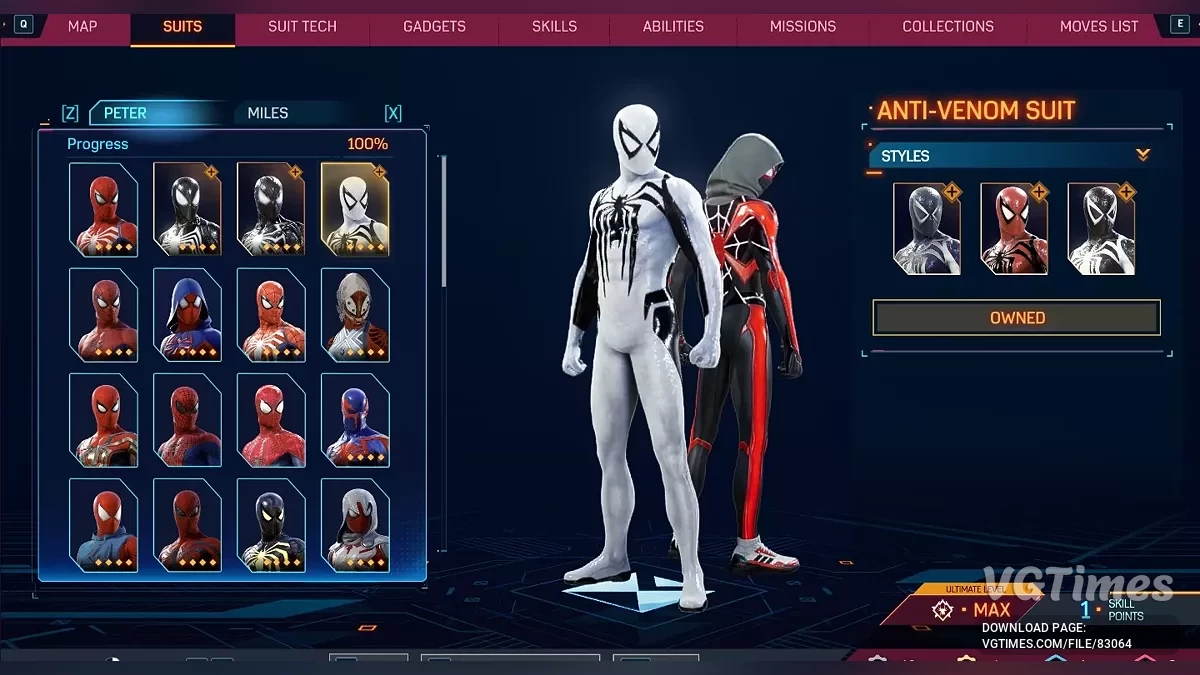 Marvel's Spider-Man 2 — Сохранение на 100 процентов