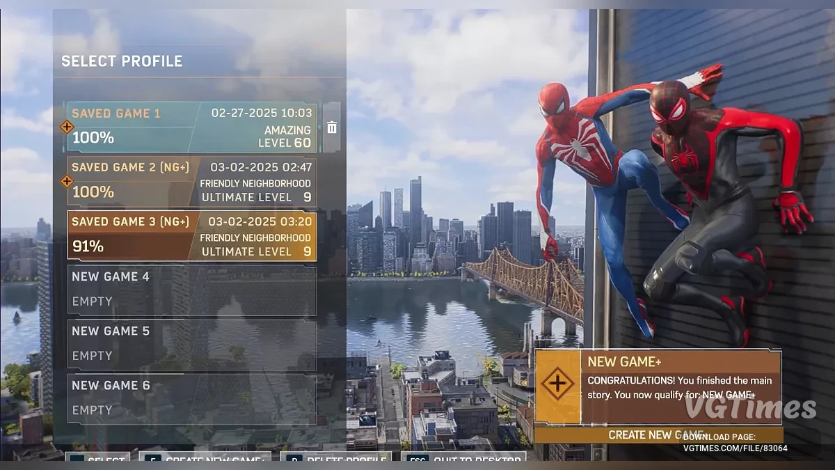 Marvel's Spider-Man 2 — Сохранение на 100 процентов