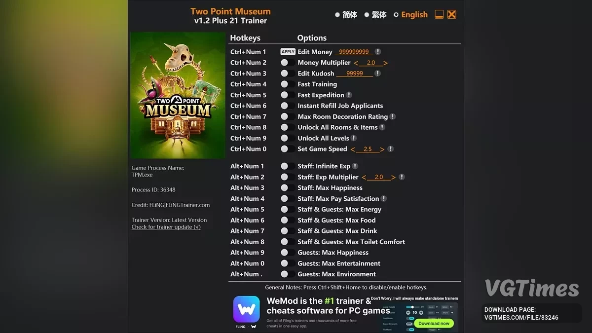 Two Point Museum — Трейнер (+21) [1.2 - 2.0]