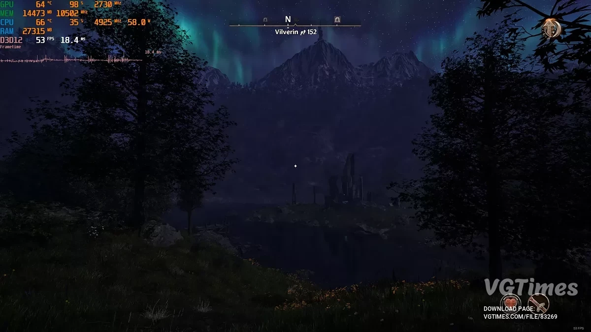 The Elder Scrolls 4: Oblivion Remastered — Увеличенный радиус освещения