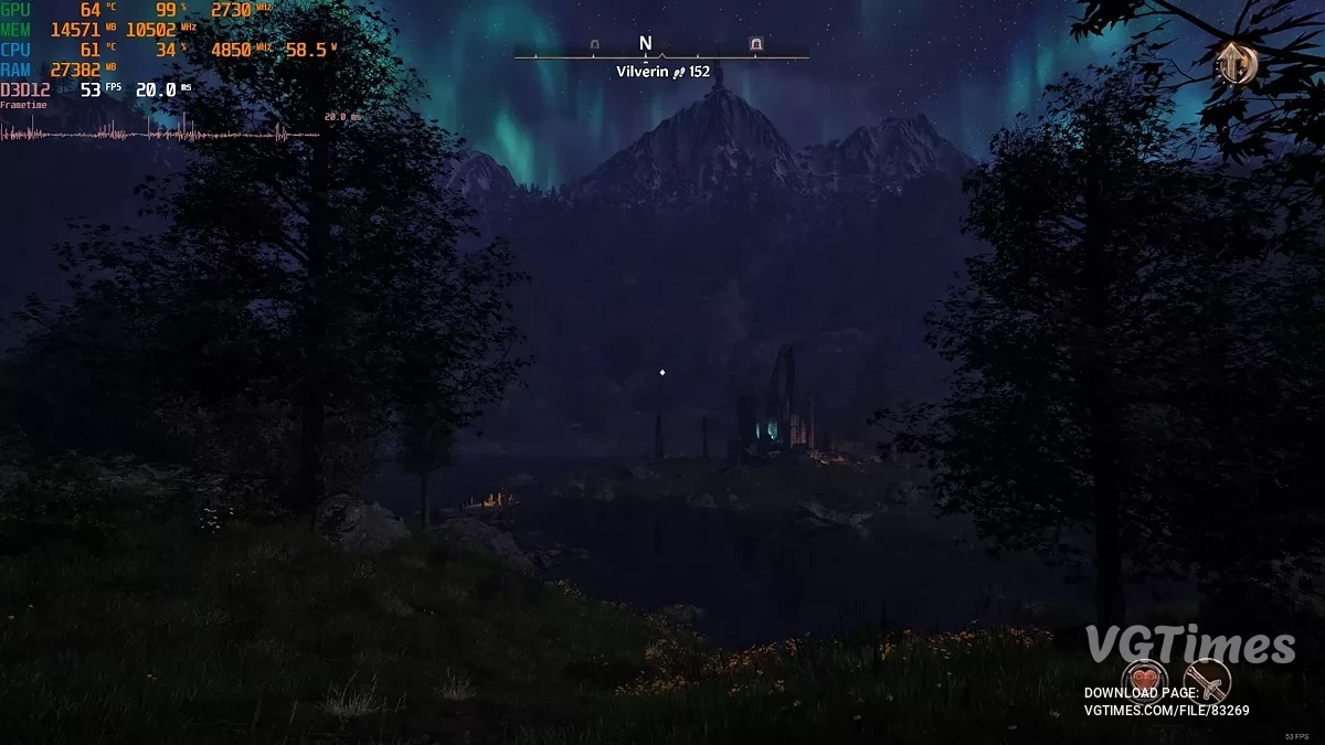 The Elder Scrolls 4: Oblivion Remastered — Увеличенный радиус освещения