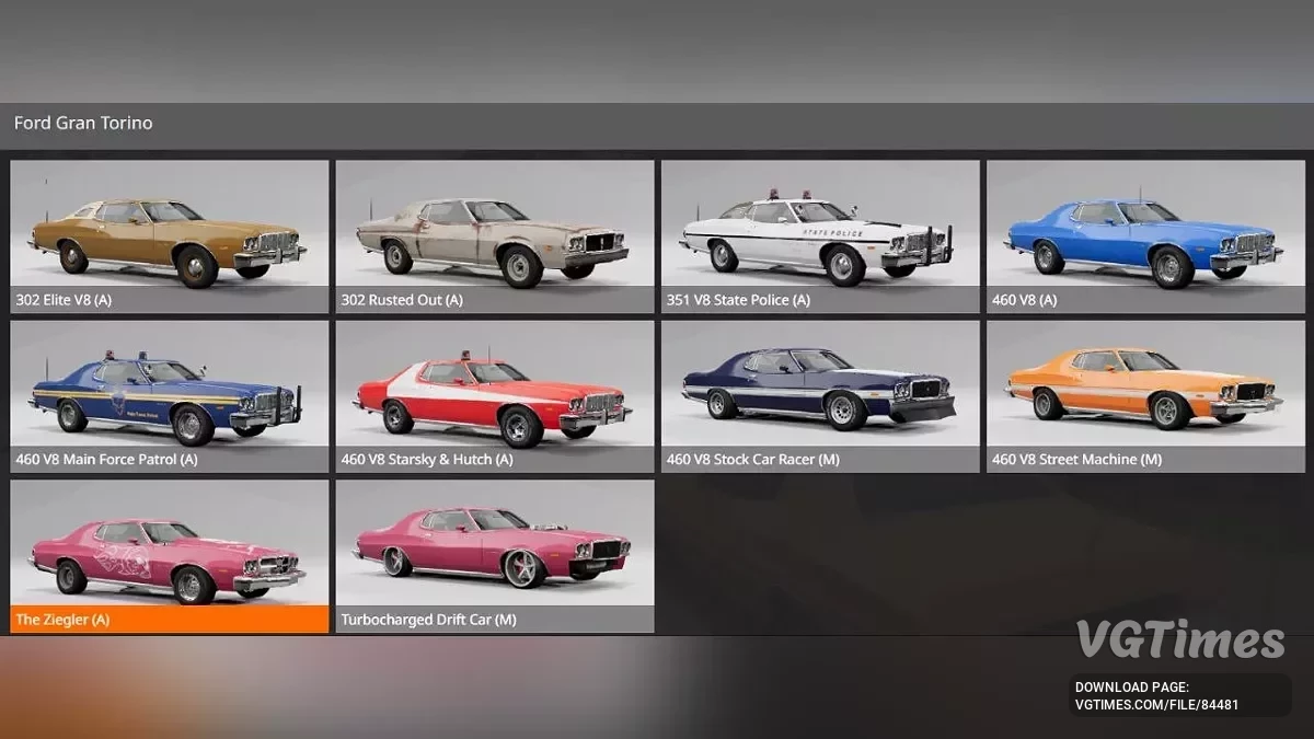 BeamNG.drive — Ford Gran Torino 1975 v1.0 (0.35.x)