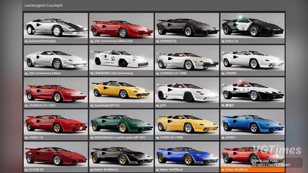 BeamNG.drive — Lamborghini Countach Updated (0.35.x)