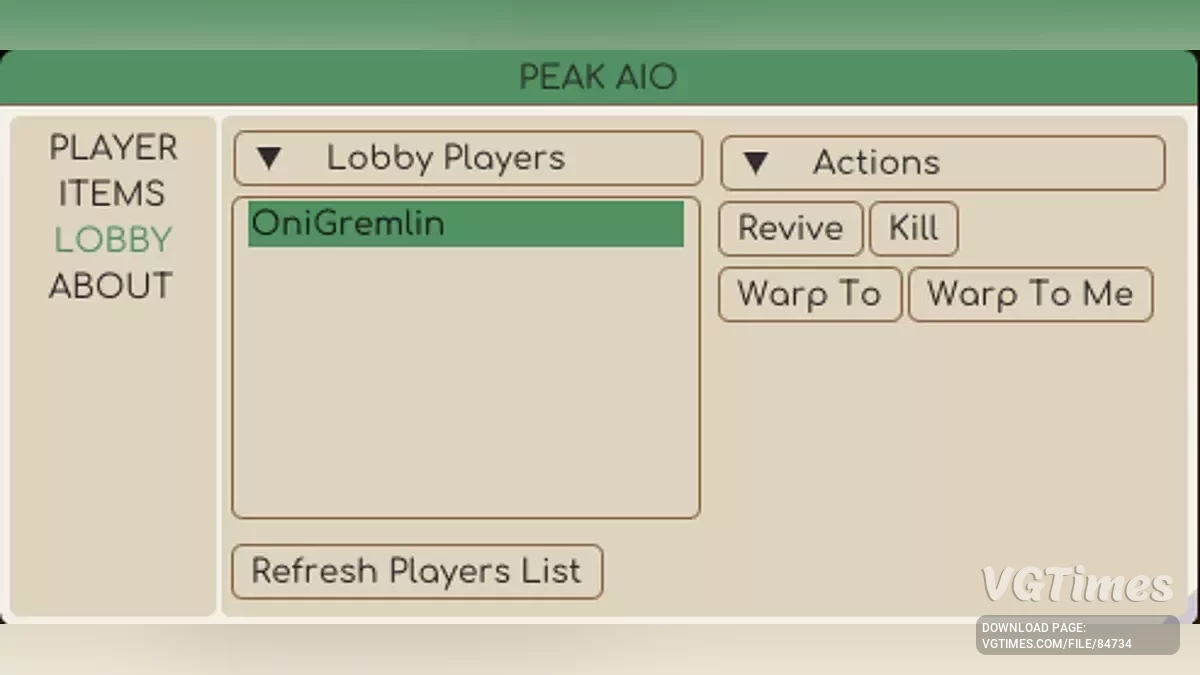 Peak — PEAK AIO — универсальное меню модов