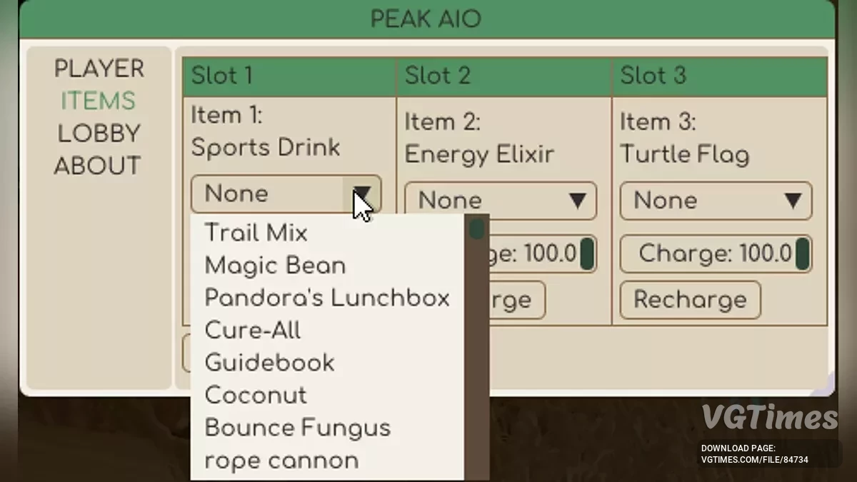 Peak — PEAK AIO — универсальное меню модов