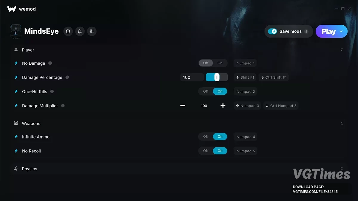 MindsEye — Трейнер (+8)