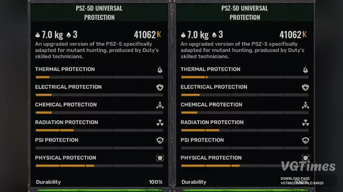 S.T.A.L.K.E.R. 2: Heart of Chornobyl — Улучшенные костюмы