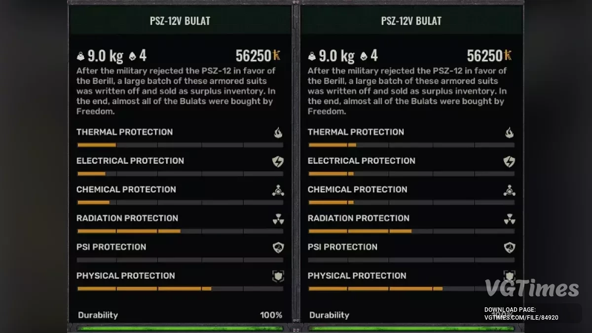 S.T.A.L.K.E.R. 2: Heart of Chornobyl — Улучшенные костюмы