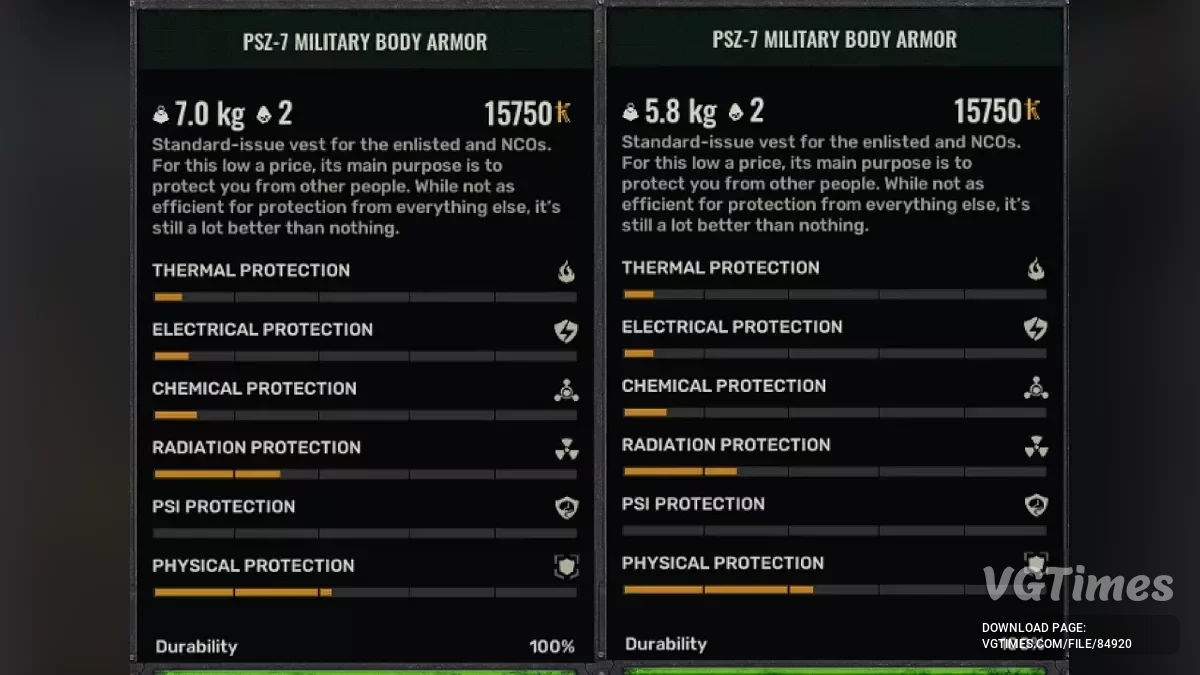 S.T.A.L.K.E.R. 2: Heart of Chornobyl — Улучшенные костюмы