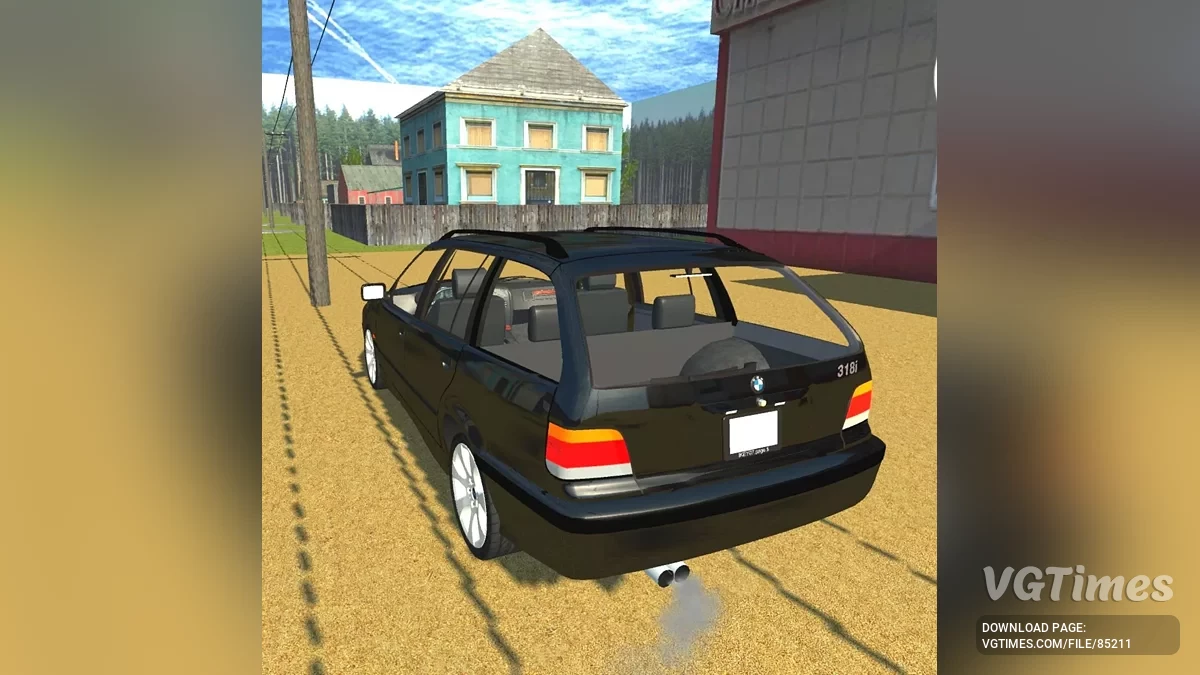 Simple Car Crash Physics Sim — BMW E36 Wagon
