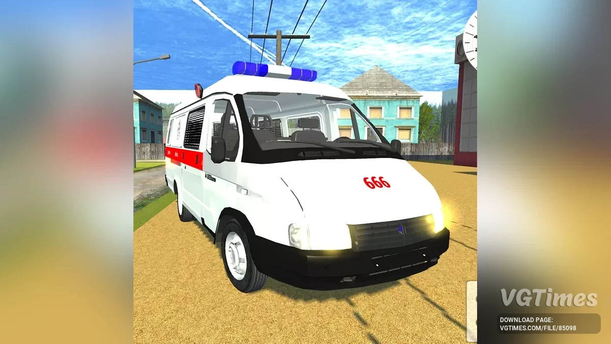 Simple Car Crash Physics Sim — Газель скорая помощь