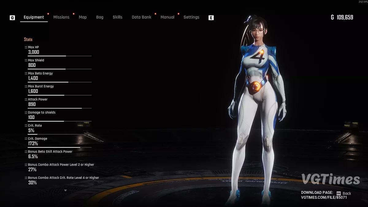 Stellar Blade — Костюм женщины-невидимки из фильма "Фантастическая четверка"