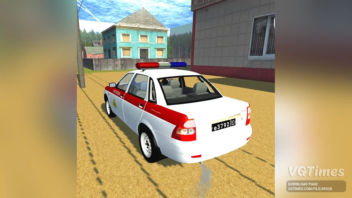 Simple Car Crash Physics Sim — Lada Priora Росгвардия