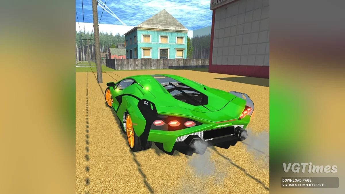 Simple Car Crash Physics Sim — Lamborghini Sian