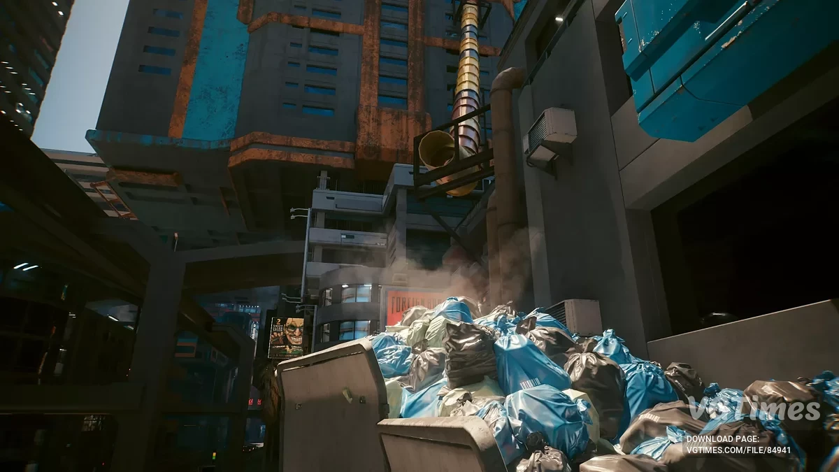 Cyberpunk 2077: Ultimate Edition — Мусоропровод (выход из башни H10)