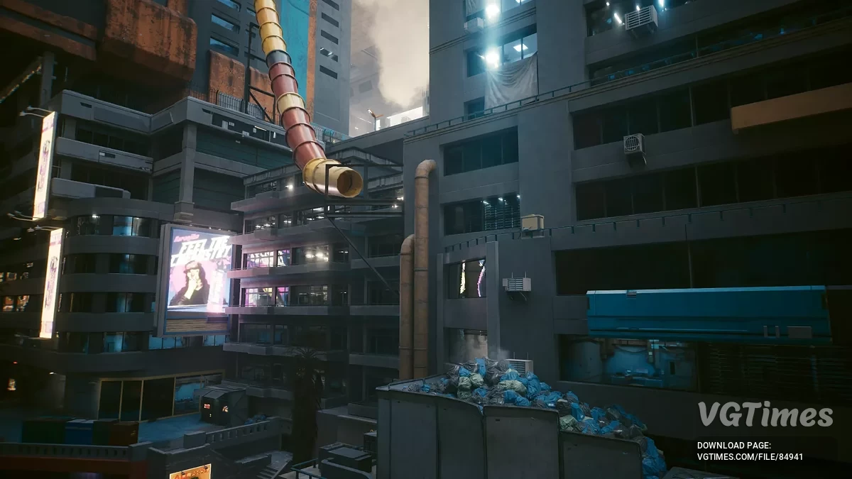 Cyberpunk 2077: Ultimate Edition — Мусоропровод (выход из башни H10)