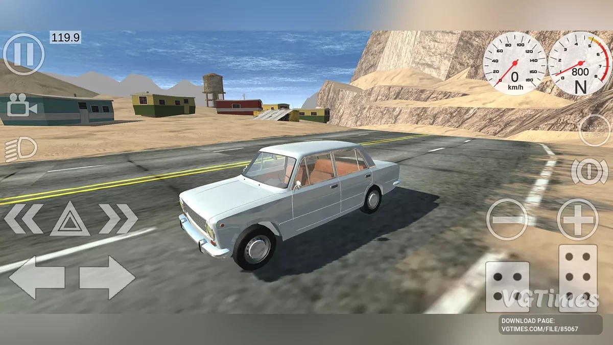 Simple Car Crash Physics Sim — Огромная пустынная трасса с разрушенным мостом (для прыжков) и офроудом