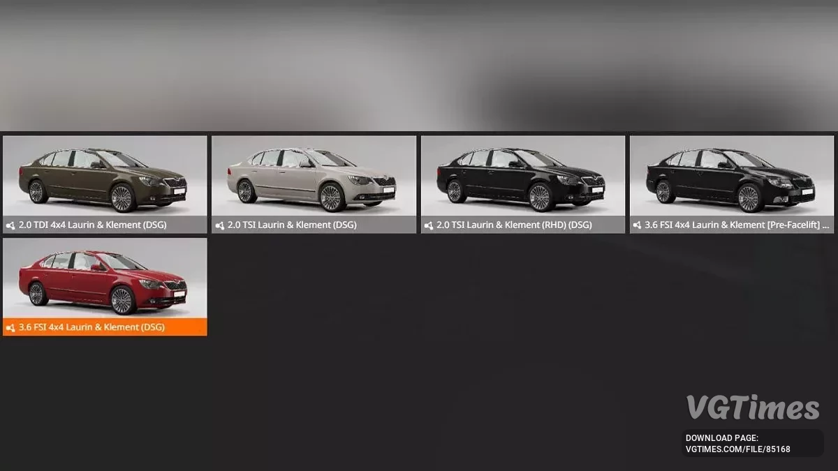 BeamNG.drive — Skoda Superb (3T) 2008-2015 v1.3 (0.36.x)