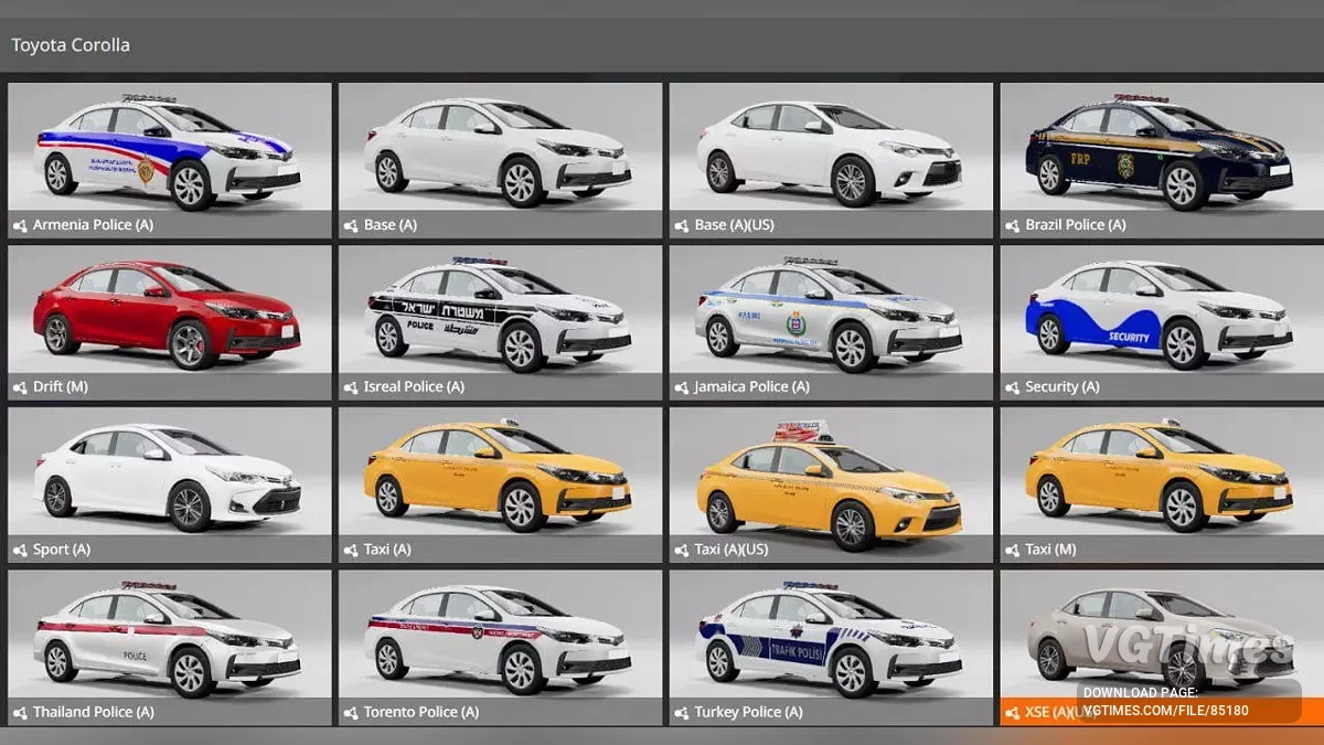 BeamNG.drive — Toyota Corolla (0.36.x)