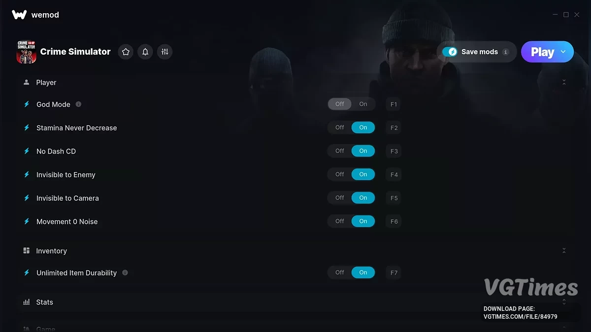 Crime Simulator — Трейнер (+13)