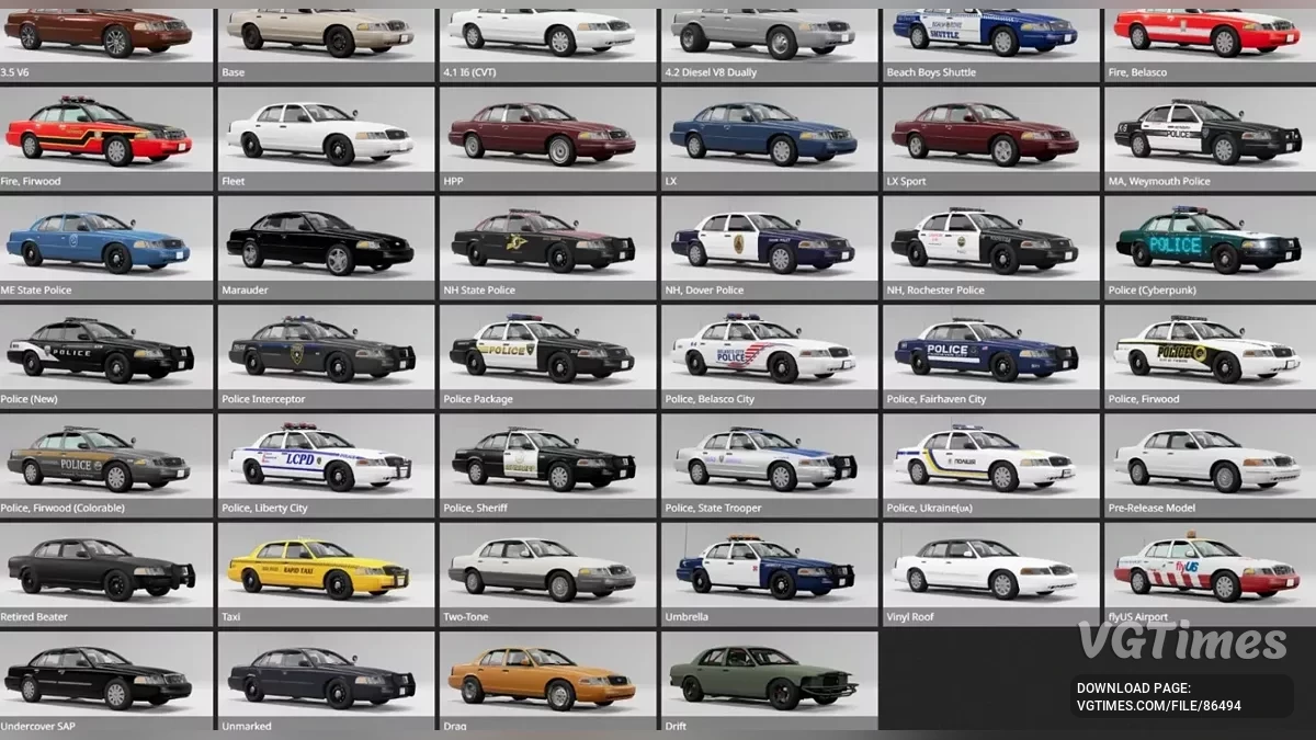 BeamNG.drive — 98-11 FORD CROWN VICTORIA (0.36.x)