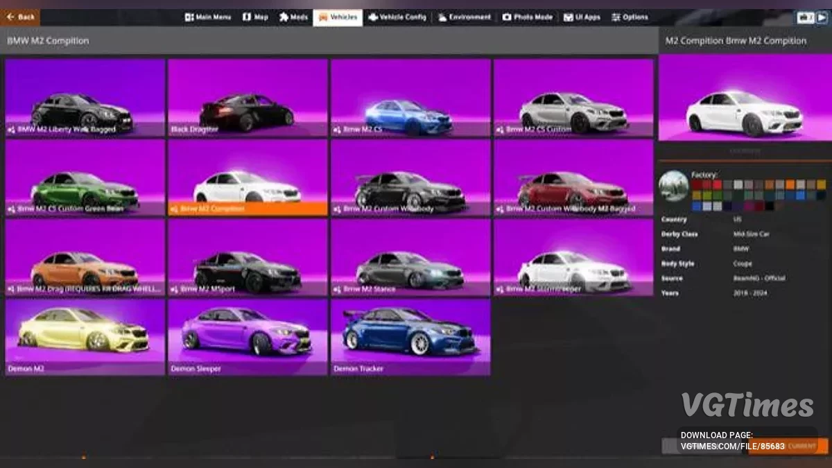 BeamNG.drive — BMW M2 Demon v2.1 (0.36.x)