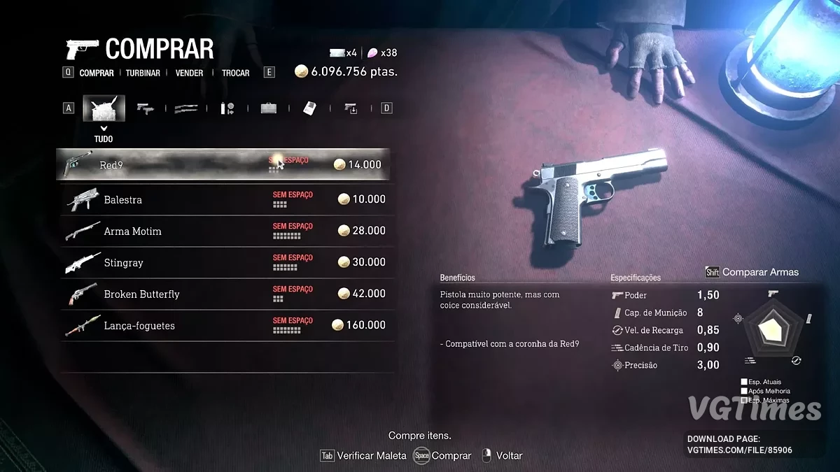 Resident Evil 4 Remake (2023) — Кольт М1911 вместо RED9