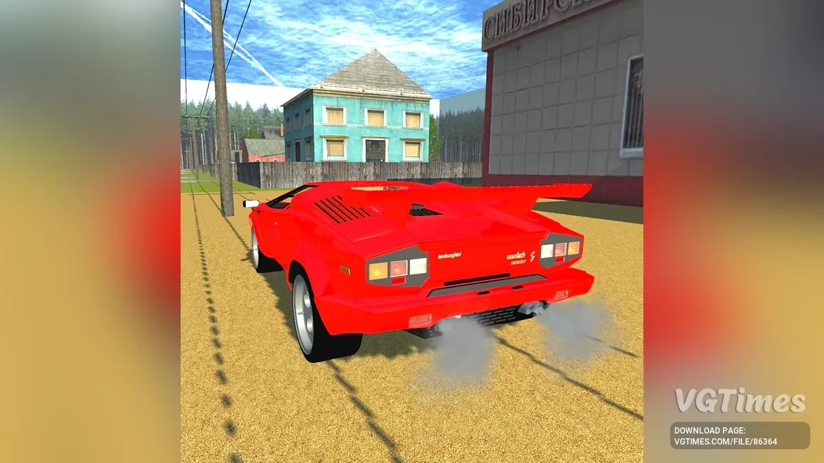 Simple Car Crash Physics Sim — Lamborghini Countach 5000