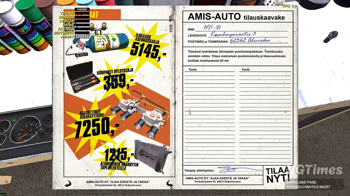 My Summer Car — Настроено зажигание, проведена диагностика аккумулятора и работает генератор