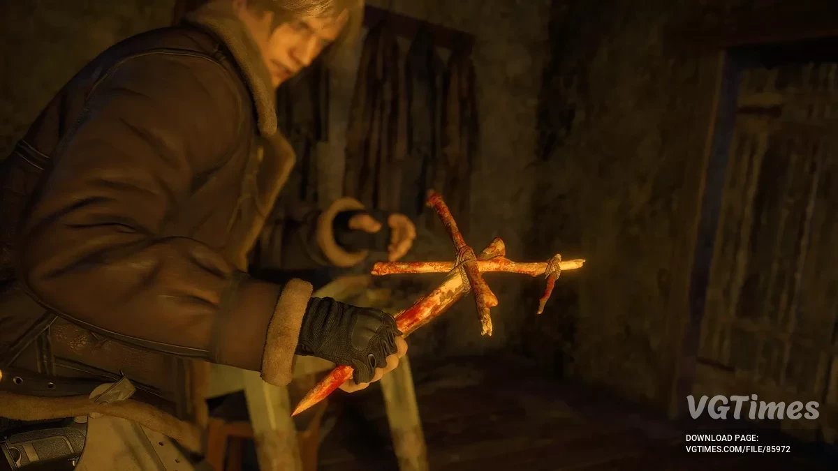 Resident Evil 4 Remake (2023) — Пак мечей на замену ножа + посохи, вилы и прочее
