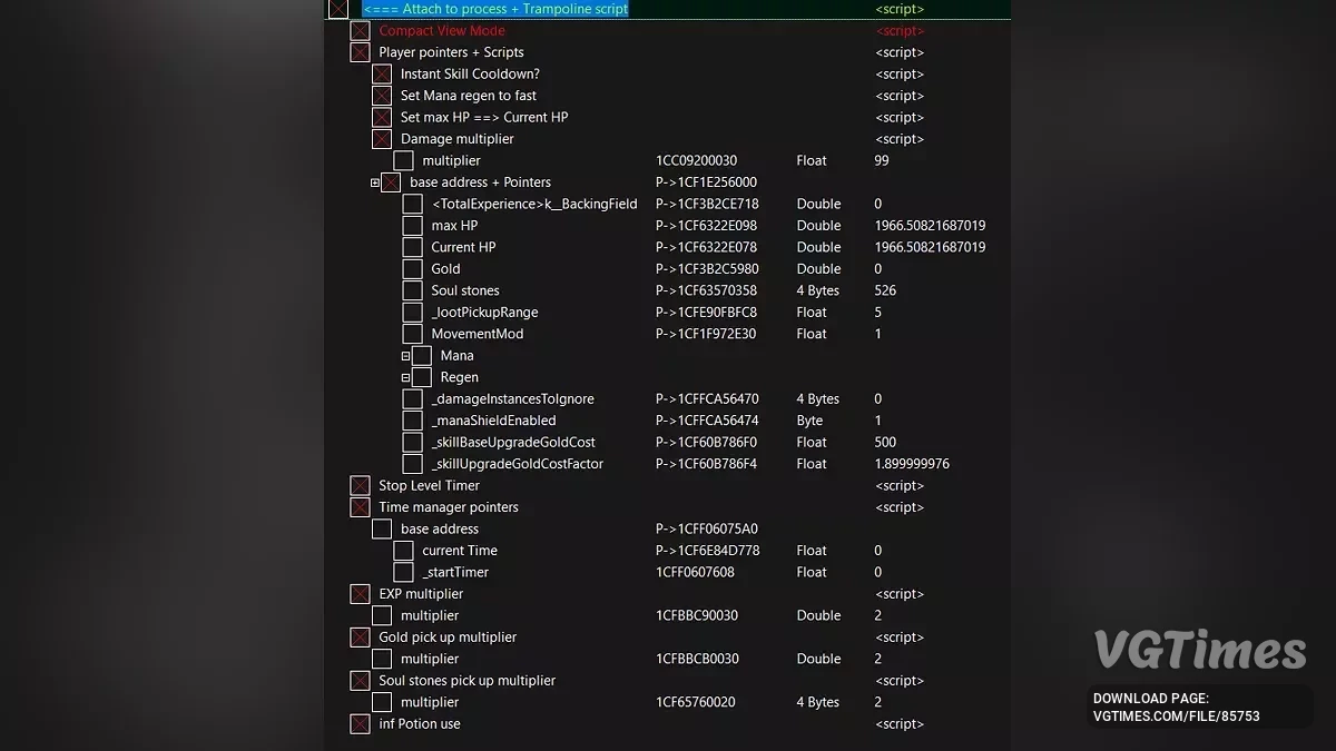 Hell Clock — Таблица для Cheat Engine [UPD: 05.08.2025]