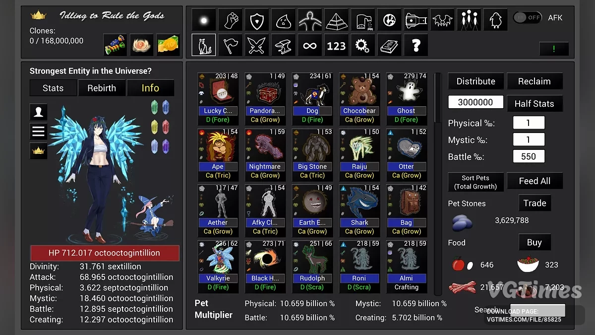 Idling to Rule the Gods — Таблица для Cheat Engine [UPD: 29.07.2025]