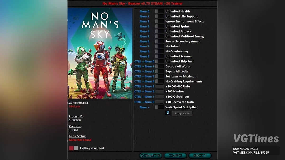 No Man&#039;s Sky — Трейнер (+20) [5.75]