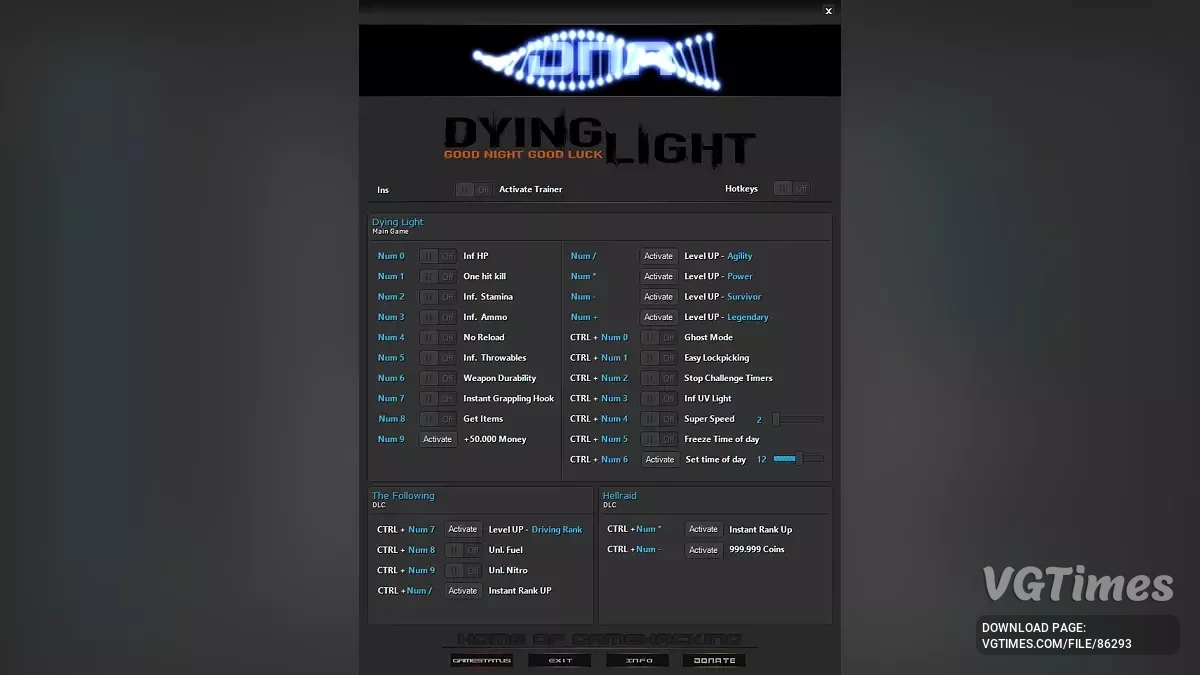 Dying Light — Трейнер (+27) [1.49.0 Hotfix 7]