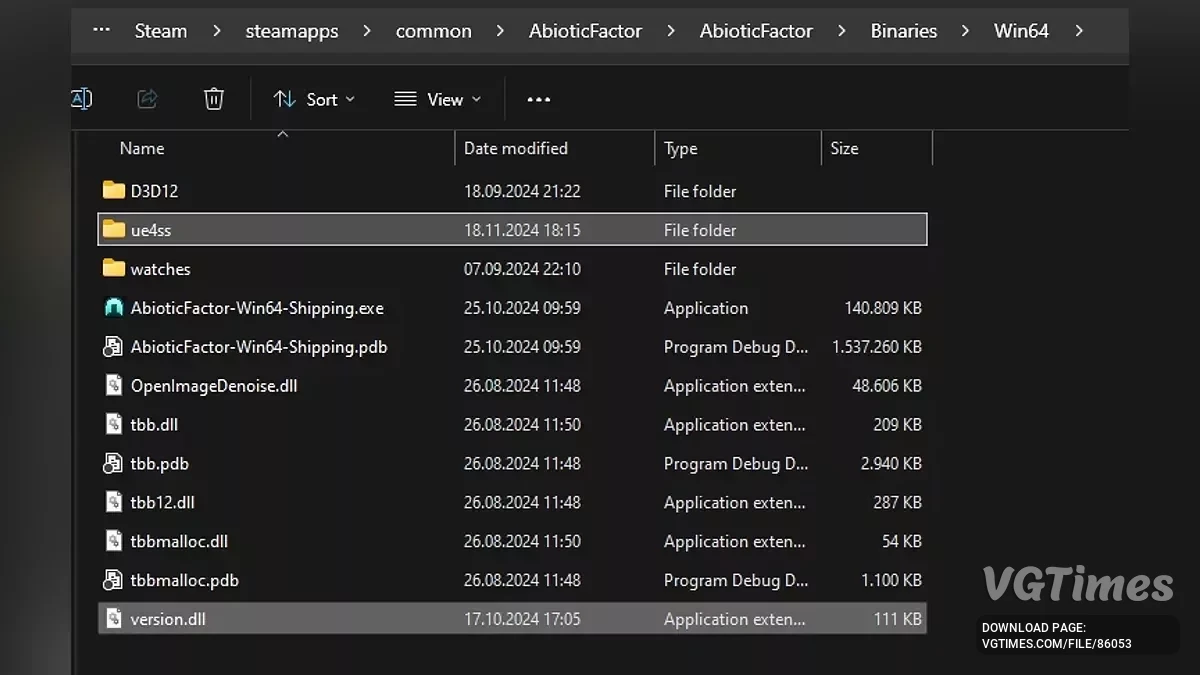 Abiotic Factor — UE4SS для работы модов