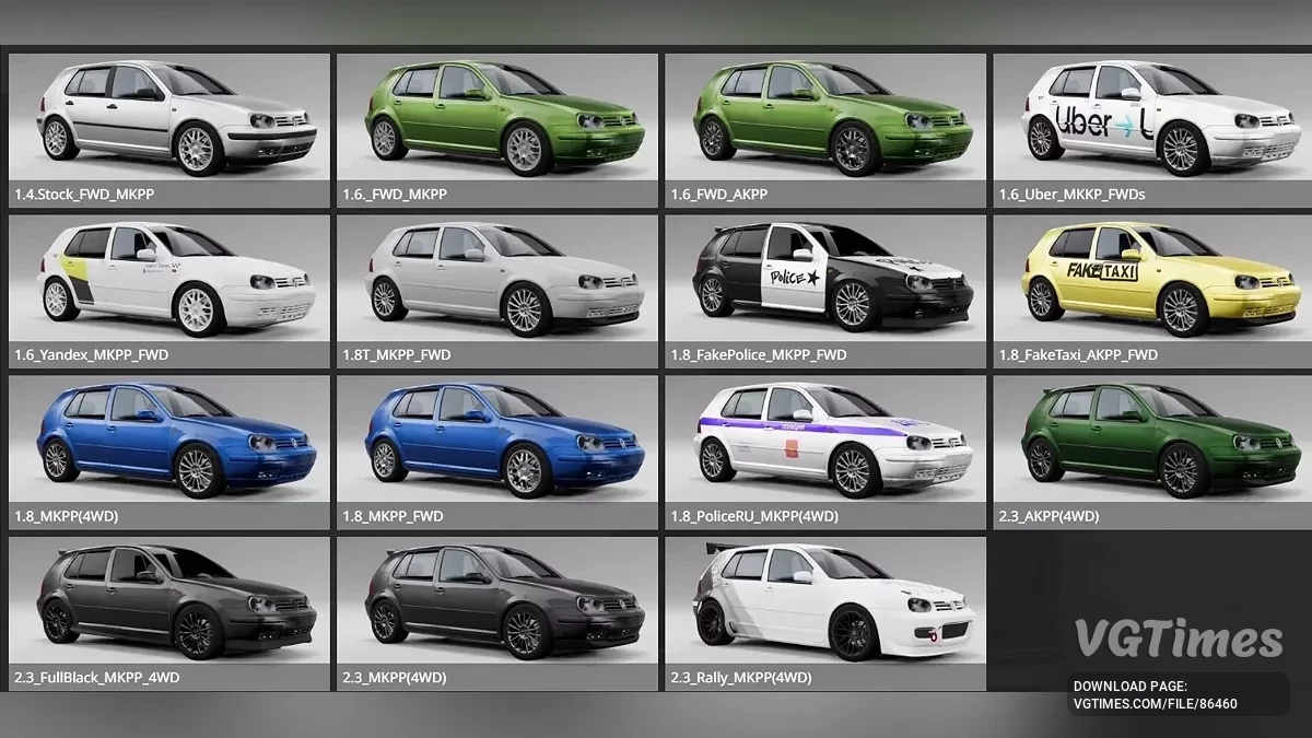 BeamNG.drive — Volkswagen Golf IV v3.4 (0.36.x)