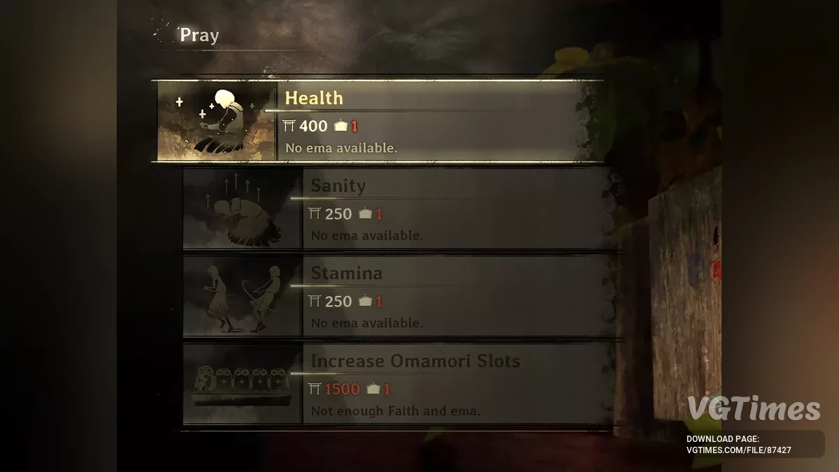 Silent Hill f — Сниженная стоимость улучшений