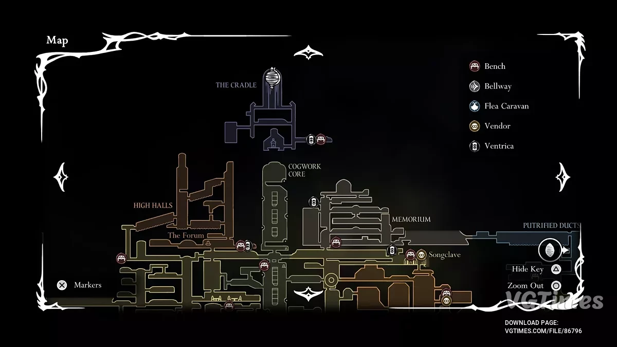 Hollow Knight: Silksong — Сохранение перед финальным боссом, карта открыта на 99%