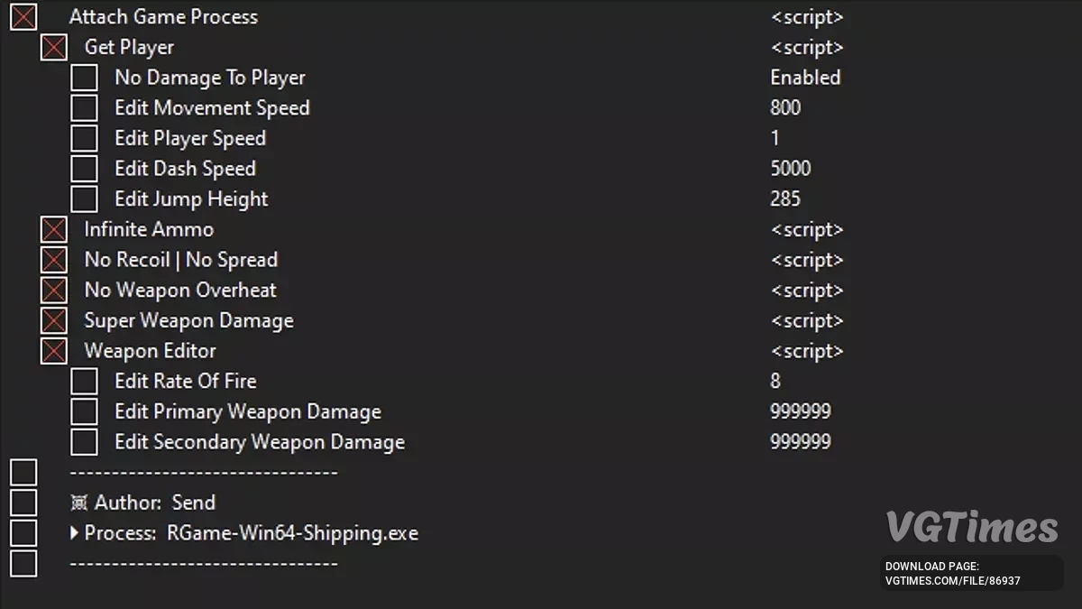Abyssus — Таблица для Cheat Engine [10.09.2025]