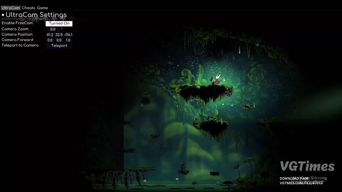Hollow Knight: Silksong — Телепортация в любое место и свободная камера