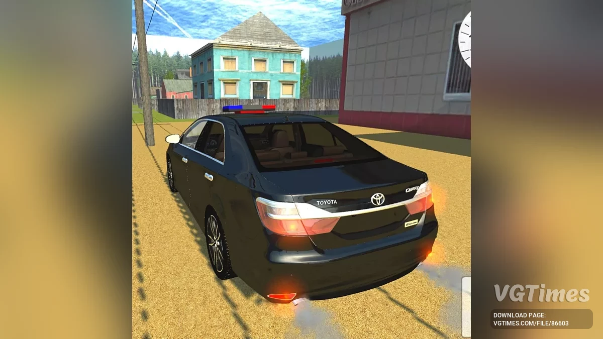 Simple Car Crash Physics Sim — Toyota Camry 3.5 V55 с мигалками